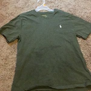 green polo Ralph Lauren shirt